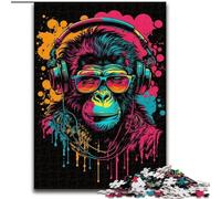 JigsawPuzzle 1000 Pieces for Adults Headphones Monkey Jigsaw for Teenagers, Family Game Night, Brain-Challenging Gift Idea (size : 50x75cm)
