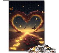 JigsawPuzzle 1000 Pieces for Adults Heart on The Beach Puzzles for Adults Challenging DIY Brain Teaser, Interactive Family Game (Size 50x75cm)