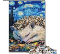JigsawPuzzle 1000 Pieces for Adults Hedgehog Night Sky cardboard Jigsaw Puzzles for Adults Perfect for Family Fun, Party Games, Birthday Party Favors size 38x26cm