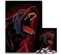 JigsawPuzzle 1000 Pieces for Adults Hell Hound Wooden Jigsaw Puzzles for Travel Lovers Couples Challenging Toy 1000 PCS(75x50cm)