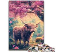 JigsawPuzzle 1000 Pieces for Adults Highland Yak Brain Teaser Game Wall Decoration Unique Birthday And Xmas Gifts 38x26cm
