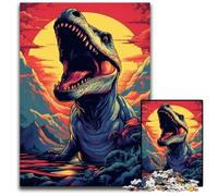 JigsawPuzzle 1000 Pieces for Adults Illustration of Giant Dinosaur Wooden Jigsaw Family Interactive Game, Craft Gift with Colorful Artwork 1000 PCS(75x50cm)