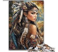 JigsawPuzzle 1000 Pieces for Adults Indian Princess, Challenging Difficult with Fully Interlocking Randomly Shaped Pieces (Size 50x75cm)