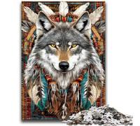 JigsawPuzzle 1000 Pieces for Adults Indian Wolf Educational Games Home Decoration Birthday Present, Gifts for Age 14+ 50x75cm