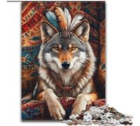 JigsawPuzzle 1000 Pieces for Adults Indian Wolf Jigsaw Puzzles for Adults 1000 Piece for Birthdays, Holidays, And Special Occasions (Size 50x75cm)