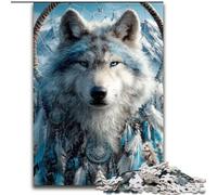 JigsawPuzzle 1000 Pieces for Adults Indian Wolf Wooden Jigsaw Puzzles for Adults 50X75CM Adult Game Gift Family Interactive Game Brain Challenge Gift
