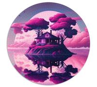 JigsawPuzzle 1000 Pieces for Adults Island in The Lake Cardboard Puzzles Home Activity for Holidays,Birthdays,and Family Game Nights (67.5x67.5cm)