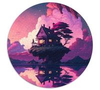 JigsawPuzzle 1000 Pieces for Adults Island in The Lake Cardboard Puzzles Home Activity for Holidays,Birthdays,and Family Game Nights (67.5x67.5cm)