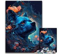 JigsawPuzzle 1000 Pieces for Adults Jack Russell Terrier Dog Wooden Jigsaw Ideal for Lover, Perfect Christmas, New Year, Valentine's Gift 50x75CM/19.68x29.52inch