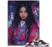 JigsawPuzzle 1000 Pieces for Adults Japanese Geisha Learning Educational Toy for Is Ideal As A Gift for The Whole Family 26x38cm