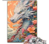 JigsawPuzzle 1000 Pieces for Adults Japanese Style Dragon Jigsaw Brain Teaser Game for Teenagers, for Family Game Night (size : 50x75cm)