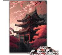 JigsawPuzzle 1000 Pieces for Adults Japanese Style Temple Jigsaw Puzzles Made of cardboard,Relaxing Entertainment, Home Decor 1000pcs(26x38cm)