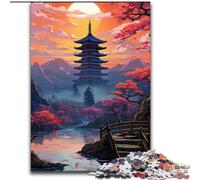 JigsawPuzzle 1000 Pieces for Adults Japanese Temples Puzzle for Family Fun Perfect for Holidays, Interactive Game Nights (size : 50x75cm)