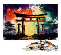 JigsawPuzzle 1000 Pieces for Adults Japanese Torii Gate Jigsaw Puzzles for Adults Adult Game Gift Family Interactive Game Brain Challenge Gift 26X38CM/10.23x14.96inch