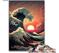 JigsawPuzzle 1000 Pieces for Adults Japanese Waves Jigsaw Puzzles for Adults for Birthdays, Holidays, Space Party Decorations (Size 50x75cm)