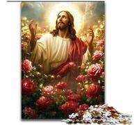 JigsawPuzzle 1000 Pieces for Adults Jesus in The Garden Impossible Jigsaw Puzzles for Adults 26X38CM Colorful Home Decor & Interactive Family Game