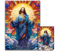JigsawPuzzle 1000 Pieces for Adults Jesus in The Sky cardboard Jigsaw Ideal for Lover, Perfect Christmas, New Year, Valentine's Gift 26X38CM/10.23x14.96inch