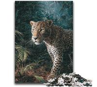 JigsawPuzzle 1000 Pieces for Adults Jungle Leopard Brain Teaser Game Wall Decoration Unique Birthday And Xmas Gifts 38x26cm