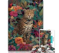 JigsawPuzzle 1000 Pieces for Adults Jungle Leopard,Help The Brain Exercise Addictive Toys to Cultivate Patience Perfect Decoration 75x50cm