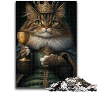 JigsawPuzzle 1000 Pieces for Adults King Cat Help The Brain Exercise Addictive Toys to Cultivate Patience Suitable for Couples 50x75cm