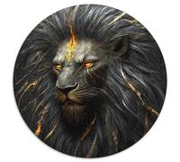 JigsawPuzzle 1000 Pieces for Adults King of The Grassland Lions Round Puzzles Brain Teaser Game for Teenagers,Perfect (Size 67.5x67.5cm)