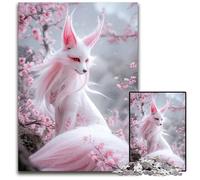 JigsawPuzzle 1000 Pieces for Adults Kitsune Japanese Fox Paper Jigsaw Puzzles for Travel Lovers Couples Challenging Toy 1000 PCS(38x26cm)