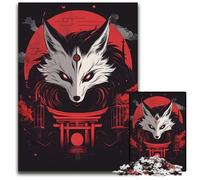 JigsawPuzzle 1000 Pieces for Adults Kitsune Spirit GatePaper Jigsaw Puzzles for Travel Lovers Couples Challenging Toy 1000 PCS(38x26cm)