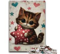 JigsawPuzzle 1000 Pieces for Adults Kitten Help The Brain Exercise Addictive Toys to Cultivate Patience Suitable for Couples 26x38cm