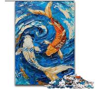 JigsawPuzzle 1000 Pieces for Adults Koi Fish, for And 14 Years And over for Educational Game Challenge Toy Gift for Birthdays (Size 26x38cm)