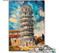 JigsawPuzzle 1000 Pieces for Adults Leaning Tower of Pisa, Challenging Game Toys Wall Decoration Unique Birthday And Xmas Gifts (Size 50x75cm)
