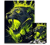 JigsawPuzzle 1000 Pieces for Adults Lion King Digital Art Puzzles for Adults Interactive Family Game DIY Home Decor Brain Teaser Gift 1000 PCS(38x26cm)