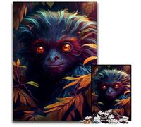 JigsawPuzzle 1000 Pieces for Adults Mad Space Monkey Impossible Jigsaw Puzzles for Adults Interactive Family Game, DIY Home Decor Brain Challenge Gift 50x75CM/19.68x29.52inch