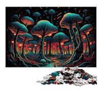 JigsawPuzzle 1000 Pieces for Adults Magic Mushrooms cardboard Jigsaw Puzzles Ideal DIY Decor & Brain Teaser Gift 26X38CM/10.23x14.96inch