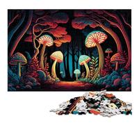JigsawPuzzle 1000 Pieces for Adults Magic Mushrooms Impossible Jigsaw Puzzles for Adults Birthday Gift Idea, Challenging Brain Teaser Game 26X38CM/10.23x14.96inch