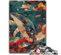 JigsawPuzzle 1000 Pieces for Adults Magical Whale Learning Educational Toy for Is Ideal As A Gift for The Whole Family 26x38cm