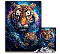 JigsawPuzzle 1000 Pieces for Adults Majestic Painting Tiger Paper Jigsaw Family Interactive Game, Craft Gift with Colorful Artwork 1000 PCS(38x26cm)