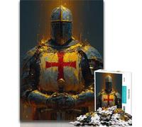 JigsawPuzzle 1000 Pieces for Adults Medieval Knight Paintings,Challenging Game And Family Play Educational Game for Birthday,Chrismas (75x50cm)
