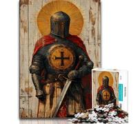 JigsawPuzzle 1000 Pieces for Adults Medieval Knights,Help The Brain Exercise Addictive Toys to Cultivate Patience Perfect Decoration 38x26cm