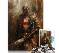JigsawPuzzle 1000 Pieces for Adults Medieval Knights,Help The Brain Exercise Addictive Toys to Cultivate Patience Perfect Decoration 38x26cm