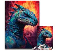 JigsawPuzzle 1000 Pieces for Adults Megalosaurus Dinosaur Impossible Jigsaw Puzzles for Adults Birthday Gift Idea, Challenging Brain Teaser Game 26X38CM/10.23x14.96inch