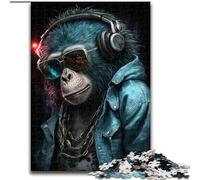 JigsawPuzzle 1000 Pieces for Adults Monkey Dj Made of Wood, Perfect Christmas & New Year Gift, 50x75cm An for Christmas Or Birthdays