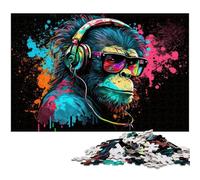 JigsawPuzzle 1000 Pieces for Adults Monkey Impossible Jigsaw Puzzles for Adults Birthday Gift Idea, Challenging Brain Teaser Game 26X38CM/10.23x14.96inch