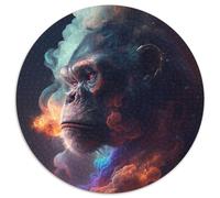 JigsawPuzzle 1000 Pieces for Adults Monkey Nebula 1000 Pieces Round Puzzle Gifts Educational Activity for Cognitive Skills Cognitive Skill Improvement 67.5x67.5cm