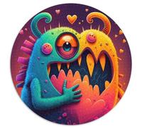 JigsawPuzzle 1000 Pieces for Adults Monster Love Hearts Difficult Puzzles for Adults Brain Teaser Game for Teenagers, for Family Game Night (67.5x67.5cm)