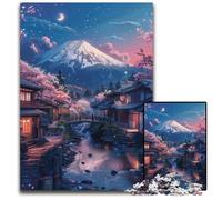 JigsawPuzzle 1000 Pieces for Adults Mount Fuji And Cherry Blossom Impossible Jigsaw Puzzles for Adults Perfect for Halloween, Christmas, Birthday Gift 50x75CM/19.68x29.52inch