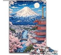 JigsawPuzzle 1000 Pieces for Adults Mount Fuji, Japan cardboard Jigsaw Puzzles 26X38CM DIY Decoration, Brain Challenge, for Adult, Family