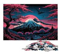 JigsawPuzzle 1000 Pieces for Adults Mount Fuji Jigsaw Puzzles for Adults Adult Game Gift Family Interactive Game Brain Challenge Gift 50x75CM/19.68x29.52inch