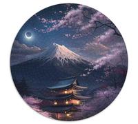 JigsawPuzzle 1000 Pieces for Adults Mount Fuji Round Puzzles for 1000 Piece Ideal for Family Fun, Relaxation 1000pcs (67.5x67.5cm)