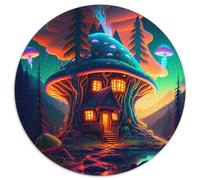 JigsawPuzzle 1000 Pieces for Adults Mushroom House Jigsaw Puzzles for Adults Suitable for Birthdays,Halloween,Thanksgiving,Easter 67.5x67.5 cm