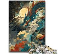 JigsawPuzzle 1000 Pieces for Adults Mysterious Chinese Dragon Learning Educational Toy for Is Ideal As A Gift for The Whole Family 50x75cm